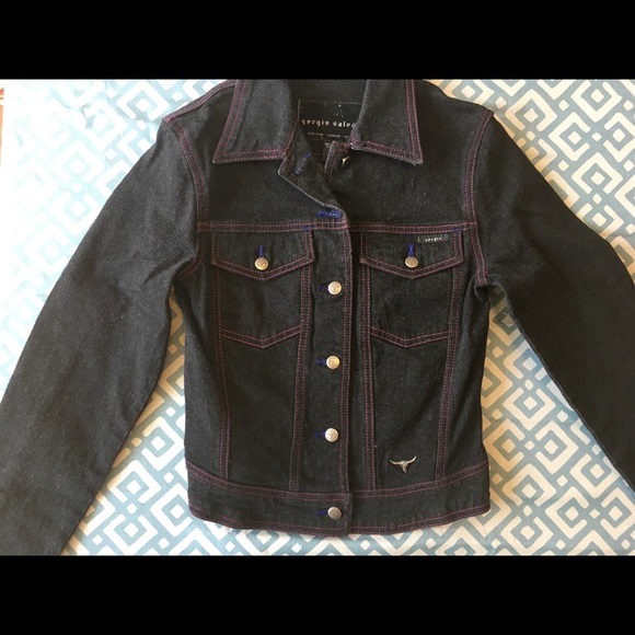 Sergio Valente black denim jacket - Picture 2 of 5